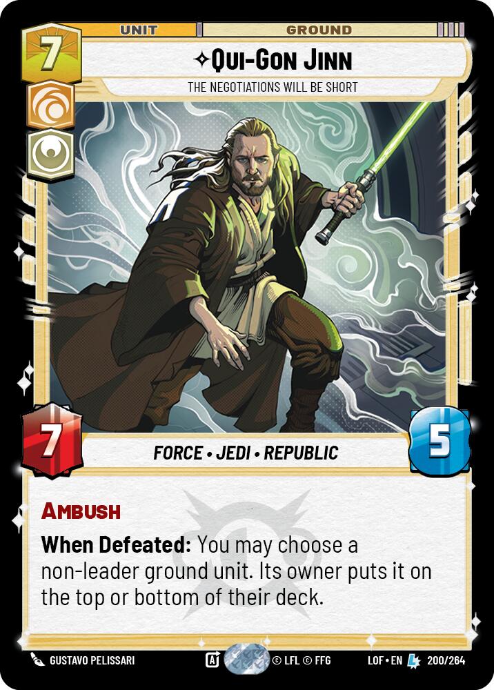 Qui-Gon Jinn - The Negotiations Will Be Short (200/264) (200/264) [Legends of the Force] | Deep Dive Games St. Marys
