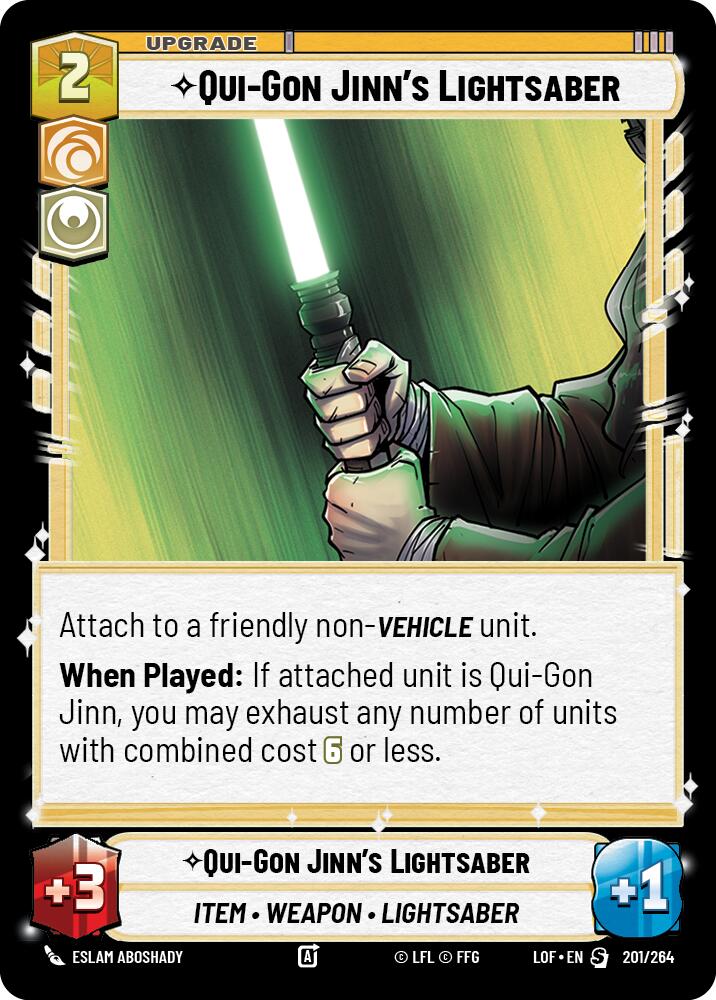 Qui-Gon Jinn's Lightsaber (201/264) (201/264) [Legends of the Force] | Deep Dive Games St. Marys