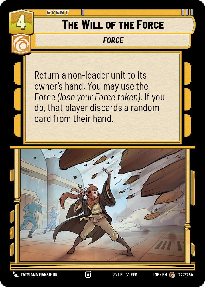The Will of the Force (227/264) (227/264) [Legends of the Force] | Deep Dive Games St. Marys