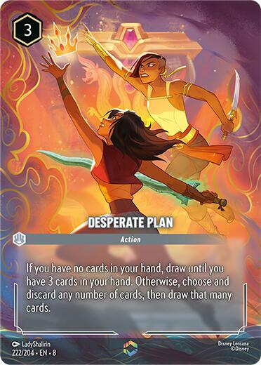 Desperate Plan (Enchanted) (222/204) [Reign of Jafar] | Deep Dive Games St. Marys