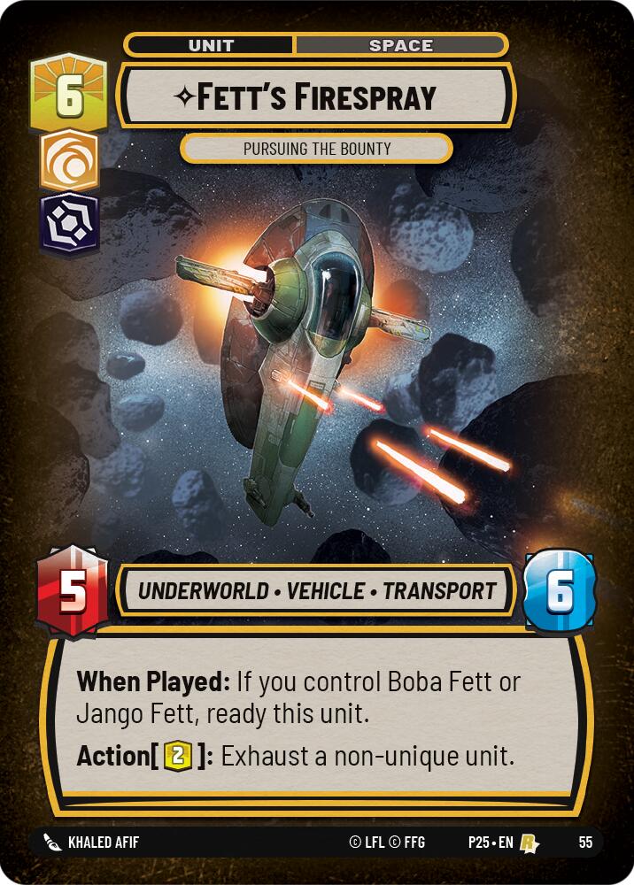 Fett's Firespray (55) - Pursuing the Bounty (55) [Store Showdown Promos] | Deep Dive Games St. Marys