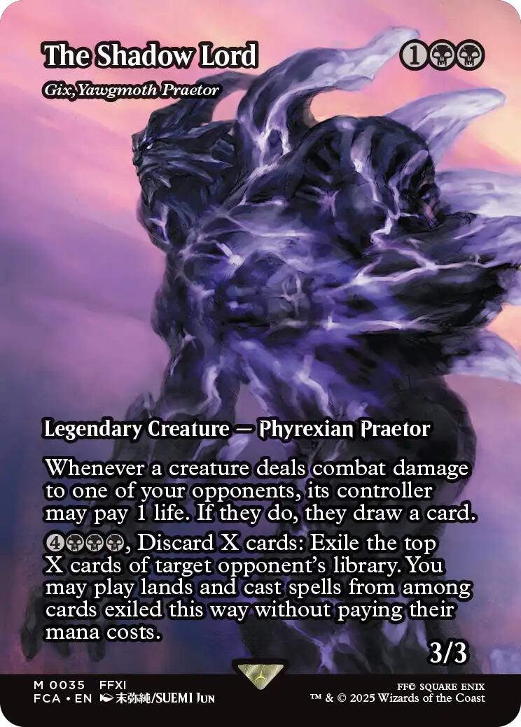 The Shadow Lord - Gix, Yawgmoth Praetor (Showcase) [FINAL FANTASY : Through the Ages] | Deep Dive Games St. Marys