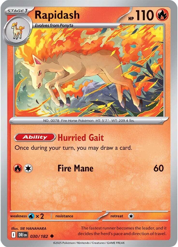 Rapidash (030/182) [Scarlet & Violet: Destined Rivals] | Deep Dive Games St. Marys