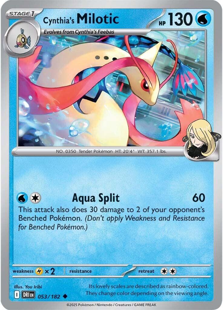 Cynthia's Milotic (053/182) [Scarlet & Violet: Destined Rivals] | Deep Dive Games St. Marys