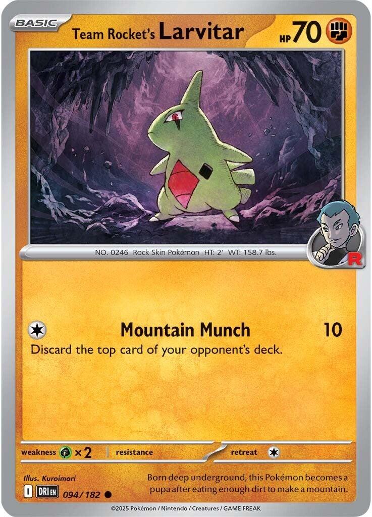 Team Rocket's Larvitar (094/182) [Scarlet & Violet: Destined Rivals] | Deep Dive Games St. Marys