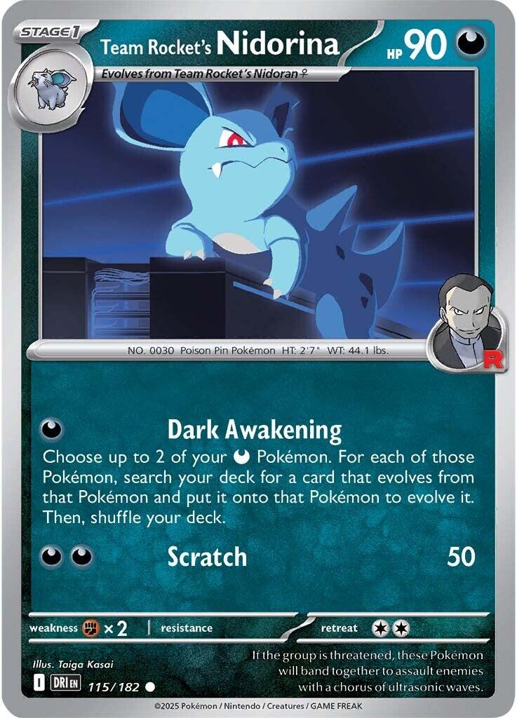 Team Rocket's Nidorina (115/182) [Scarlet & Violet: Destined Rivals] | Deep Dive Games St. Marys