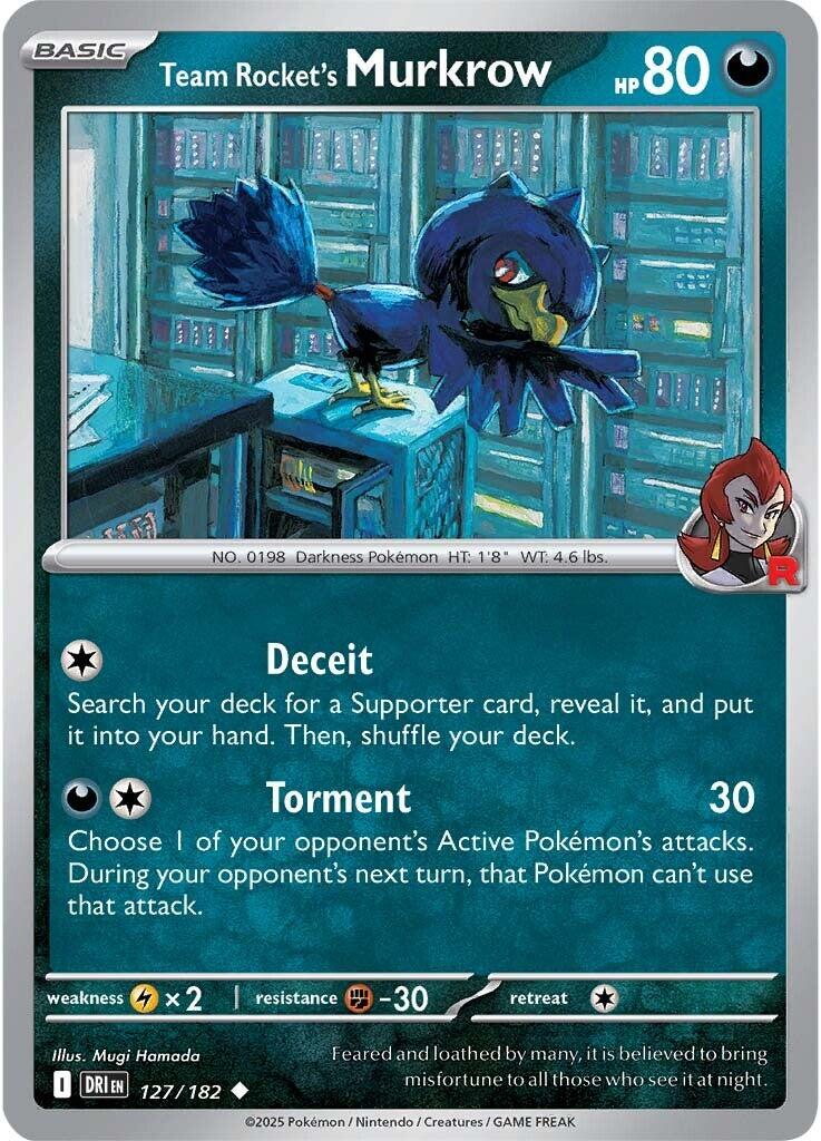 Team Rocket's Murkrow (127/182) [Scarlet & Violet: Destined Rivals] | Deep Dive Games St. Marys