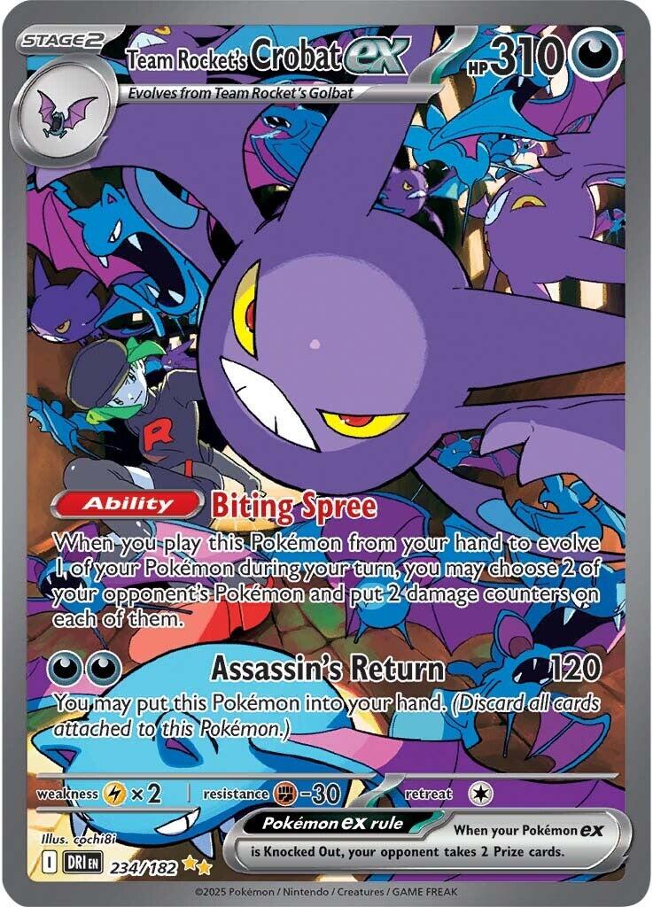 Team Rocket's Crobat ex (234/182) [Scarlet & Violet: Destined Rivals] | Deep Dive Games St. Marys
