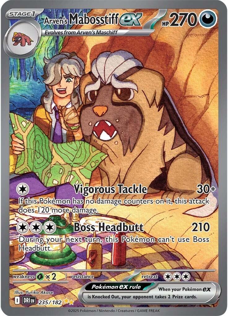 Arven's Mabosstiff ex (235/182) [Scarlet & Violet: Destined Rivals] | Deep Dive Games St. Marys