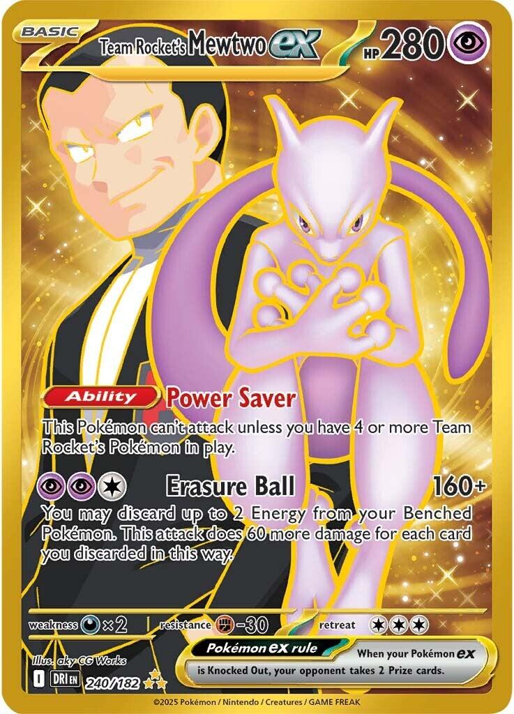 Team Rocket's Mewtwo ex (240/182) [Scarlet & Violet: Destined Rivals] | Deep Dive Games St. Marys