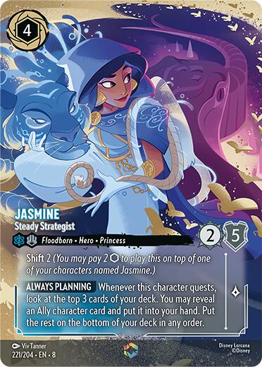 Jasmine - Steady Strategist (Enchanted) (221/204) [Reign of Jafar] | Deep Dive Games St. Marys