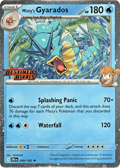 Misty's Gyarados (049/182) (Destined Rivals Stamp) [Scarlet & Violet: Destined Rivals] | Deep Dive Games St. Marys
