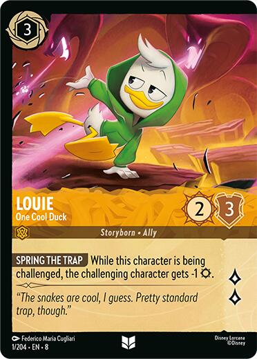 Louie - One Cool Duck (Cold Foil) (1/204) [Reign of Jafar] | Deep Dive Games St. Marys