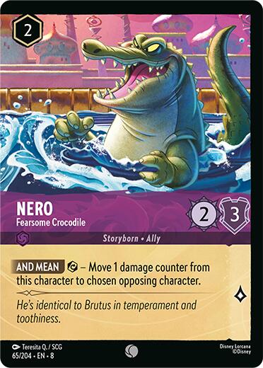 Nero - Fearsome Crocodile (Cold Foil) (65/204) [Reign of Jafar] | Deep Dive Games St. Marys
