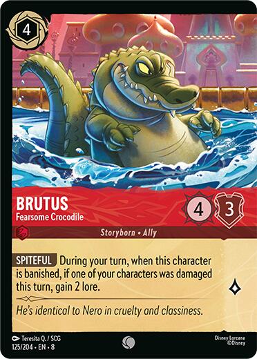 Brutus - Fearsome Crocodile (Cold Foil) (125/204) [Reign of Jafar] | Deep Dive Games St. Marys