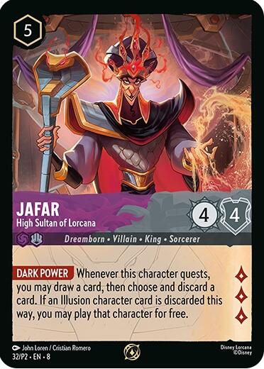 Jafar - High Sultan of Lorcana (Store Champion Participant) (32/P2) [Promo Cards] | Deep Dive Games St. Marys