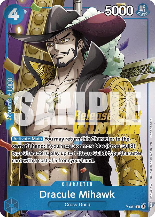 Dracule Mihawk (A Fist of Divine Speed Release Event Winner) [One Piece Promotion Cards] | Deep Dive Games St. Marys
