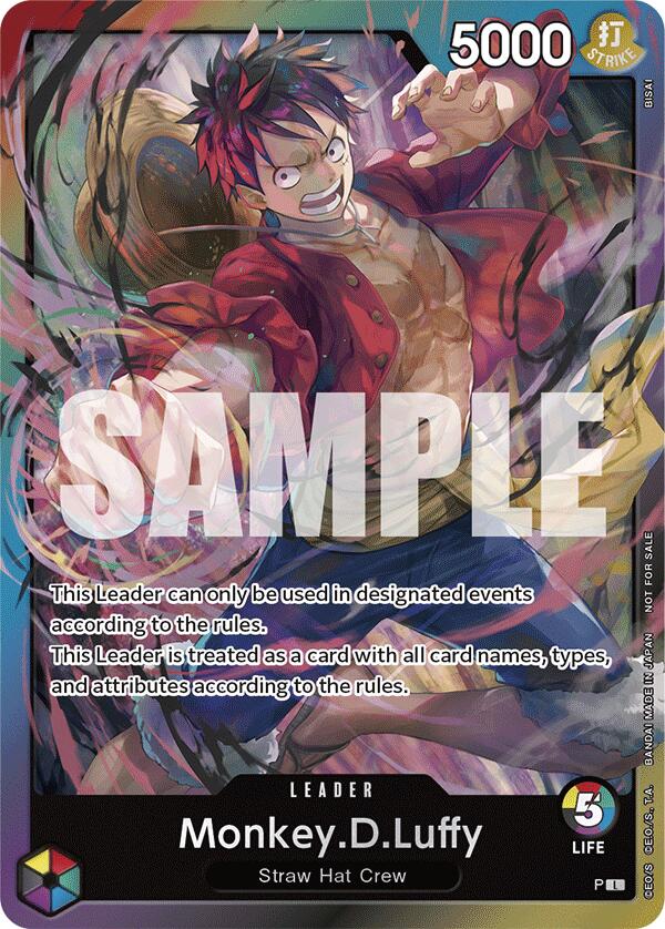 Monkey.D.Luffy (A Fist of Divine Speed Release Event Leader) [One Piece Promotion Cards] | Deep Dive Games St. Marys