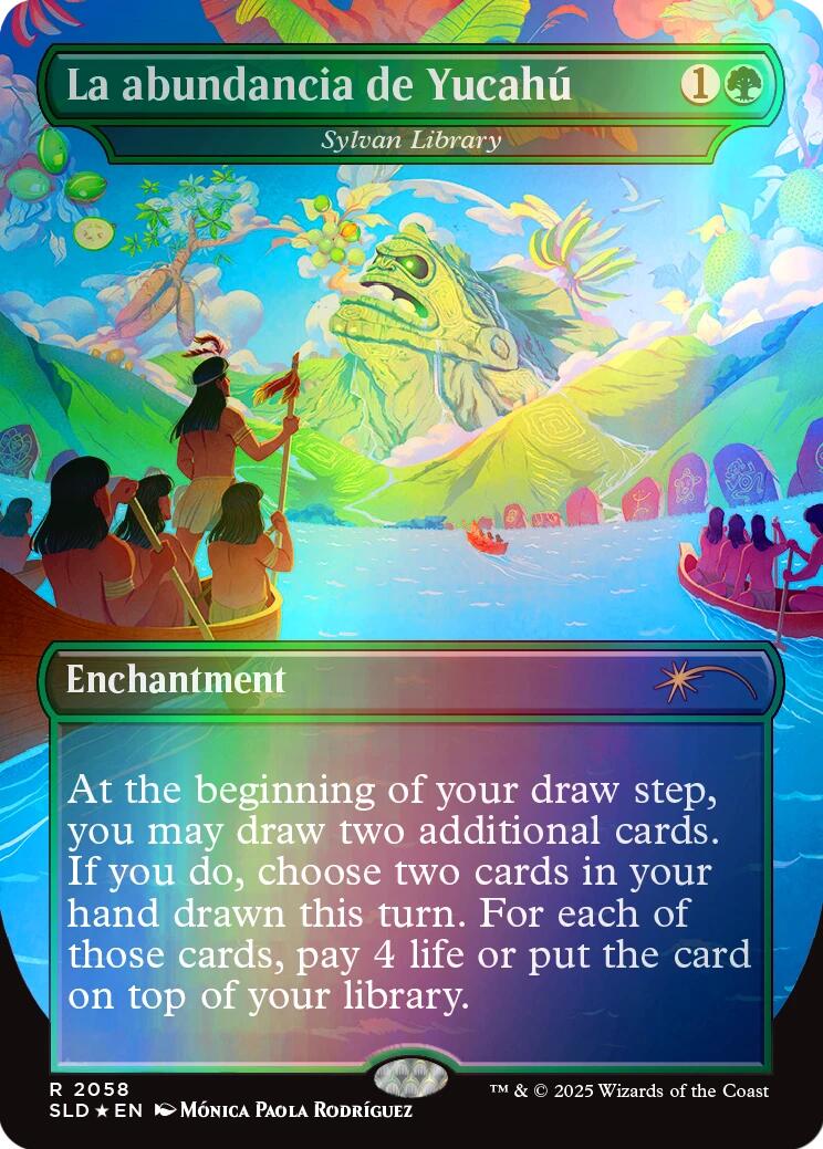La abundancia de Yucahu - Sylvan Library (Rainbow Foil) [Secret Lair Drop Series] | Deep Dive Games St. Marys