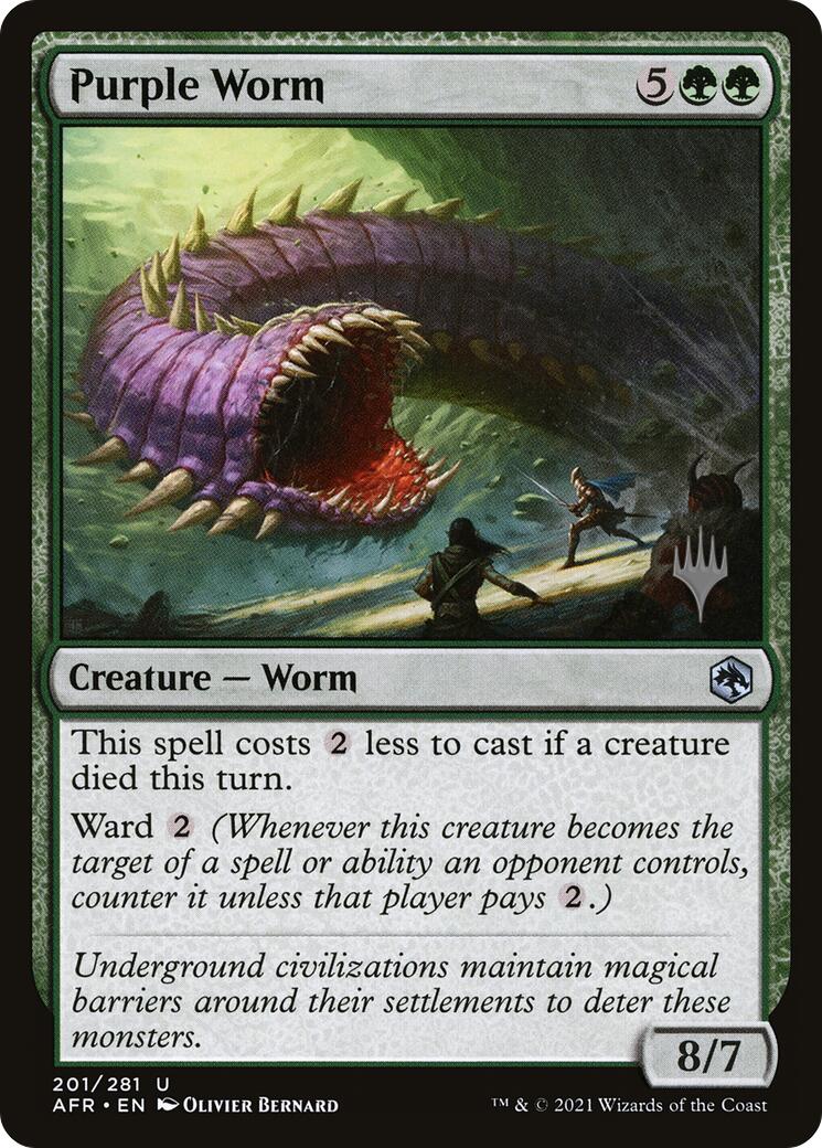 Purple Worm (Promo Pack) [Tarkir: Dragonstorm Promos] | Deep Dive Games St. Marys