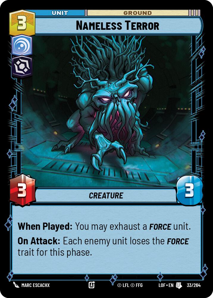 Nameless Terror (33/264) (33/264) [Legends of the Force] | Deep Dive Games St. Marys