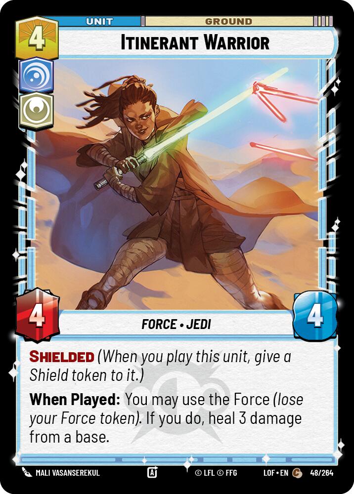 Itinerant Warrior (48/264) (48/264) [Legends of the Force] | Deep Dive Games St. Marys