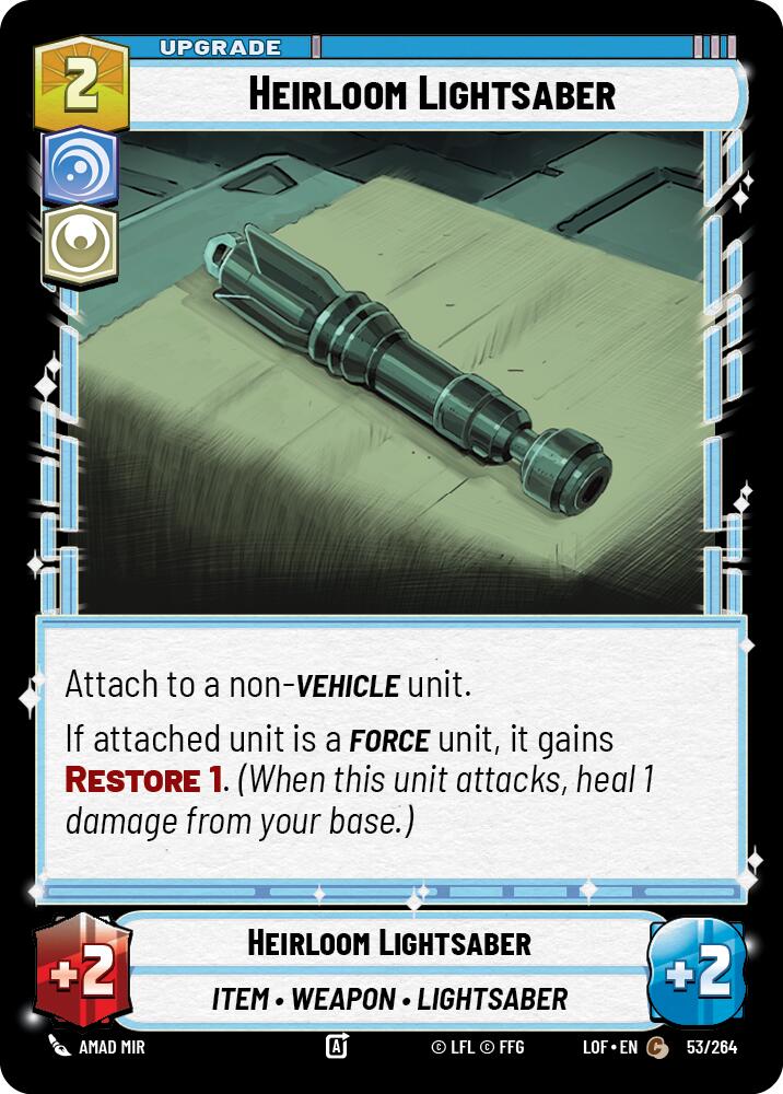 Heirloom Lightsaber (53/264) (53/264) [Legends of the Force] | Deep Dive Games St. Marys