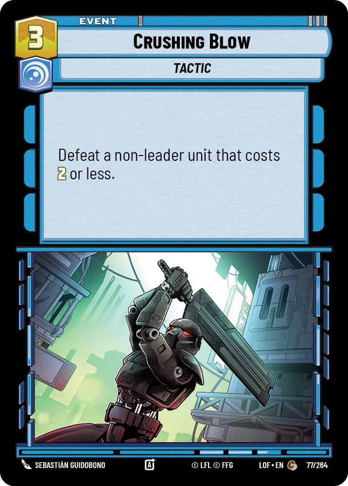 Crushing Blow (77/264) (77/264) [Legends of the Force] | Deep Dive Games St. Marys
