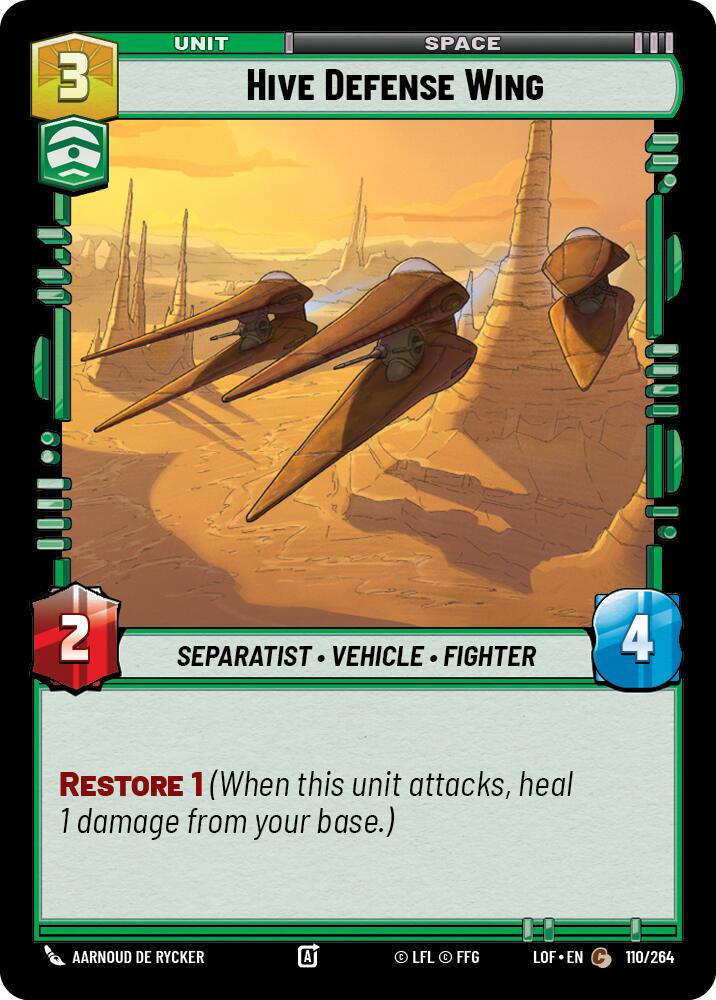 Hive Defense Wing (110/264) (110/264) [Legends of the Force] | Deep Dive Games St. Marys