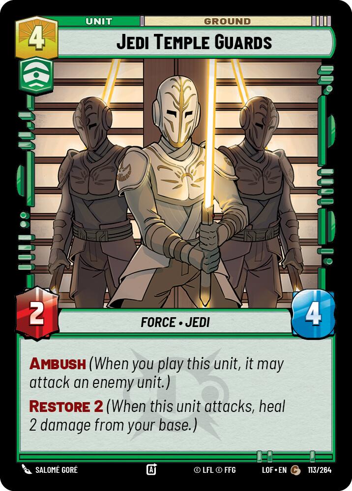 Jedi Temple Guards (113/264) (113/264) [Legends of the Force] | Deep Dive Games St. Marys