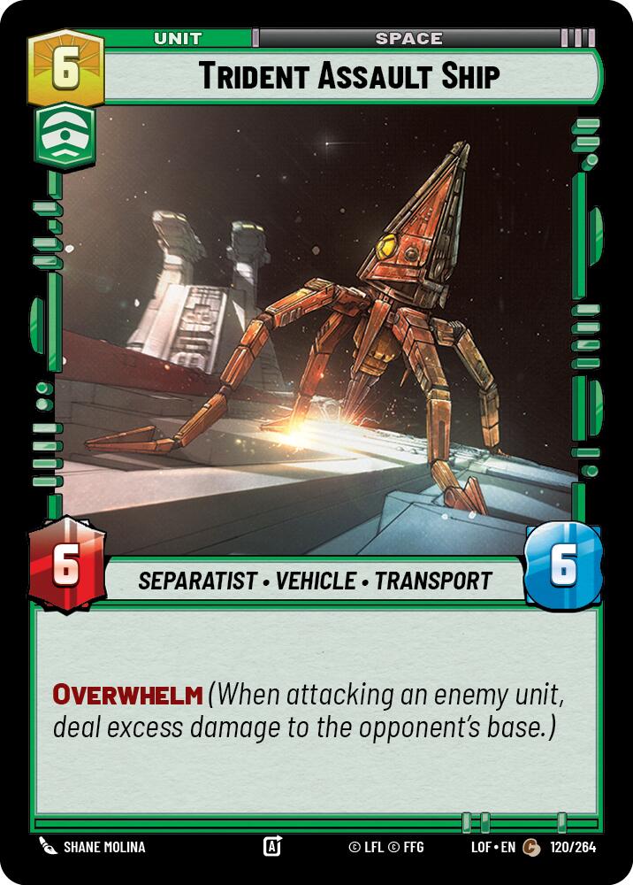 Trident Assault Ship (120/264) (120/264) [Legends of the Force] | Deep Dive Games St. Marys