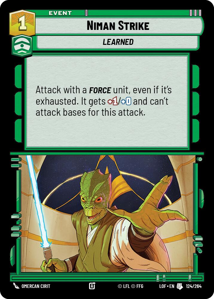 Niman Strike (124/264) (124/264) [Legends of the Force] | Deep Dive Games St. Marys