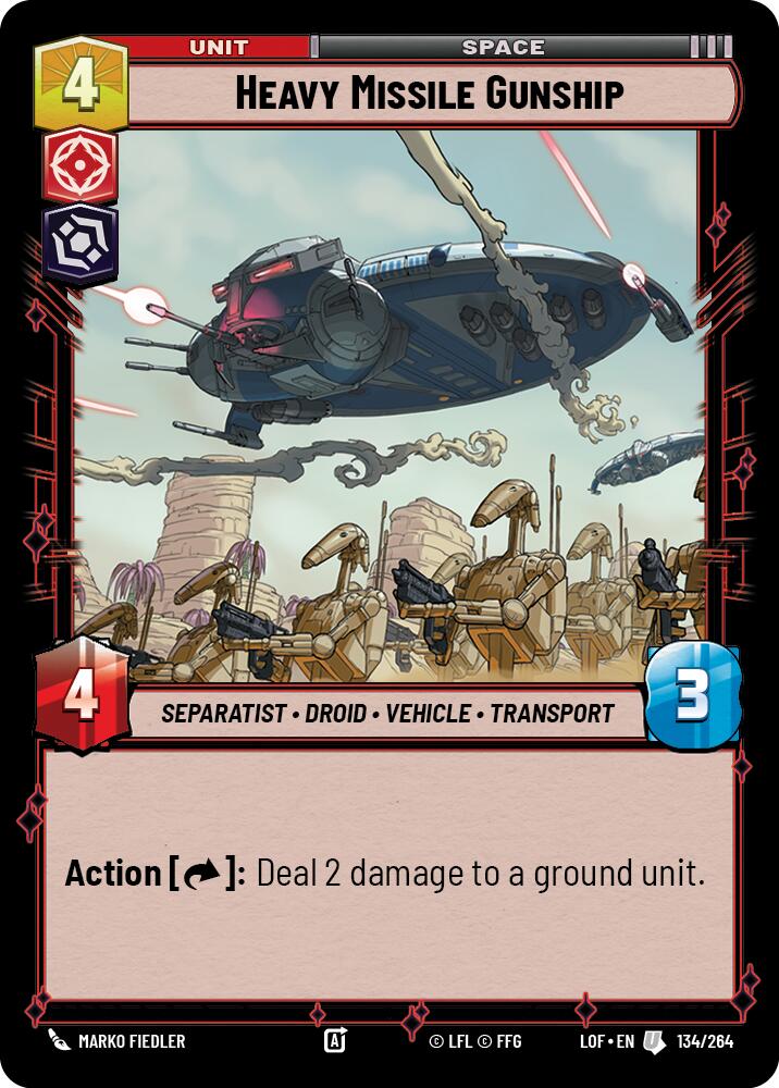 Heavy Missile Gunship (134/264) (134/264) [Legends of the Force] | Deep Dive Games St. Marys