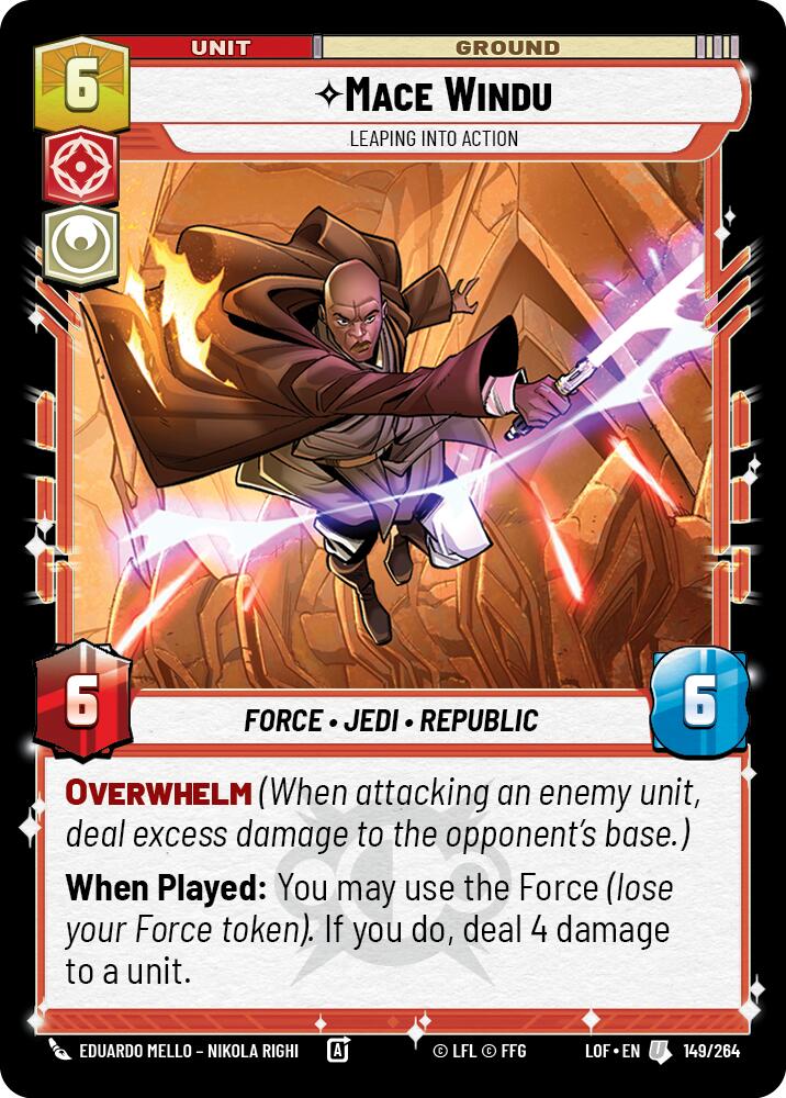 Mace Windu - Leaping into Action (149/264) (149/264) [Legends of the Force] | Deep Dive Games St. Marys