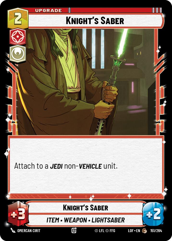 Knight's Saber (151/264) (151/264) [Legends of the Force] | Deep Dive Games St. Marys