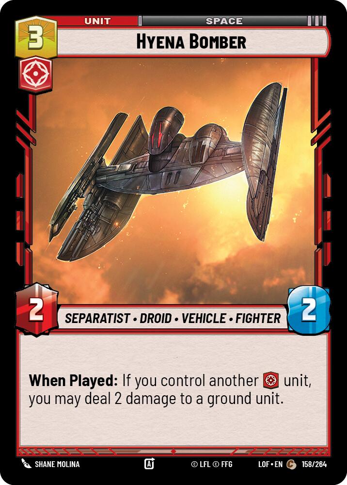 Hyena Bomber (158/264) (158/264) [Legends of the Force] | Deep Dive Games St. Marys
