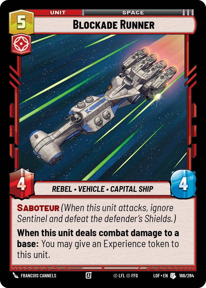 Blockade Runner (166/264) (166/264) [Legends of the Force] | Deep Dive Games St. Marys