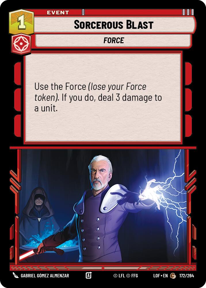 Sorcerous Blast (172/264) (172/264) [Legends of the Force] | Deep Dive Games St. Marys