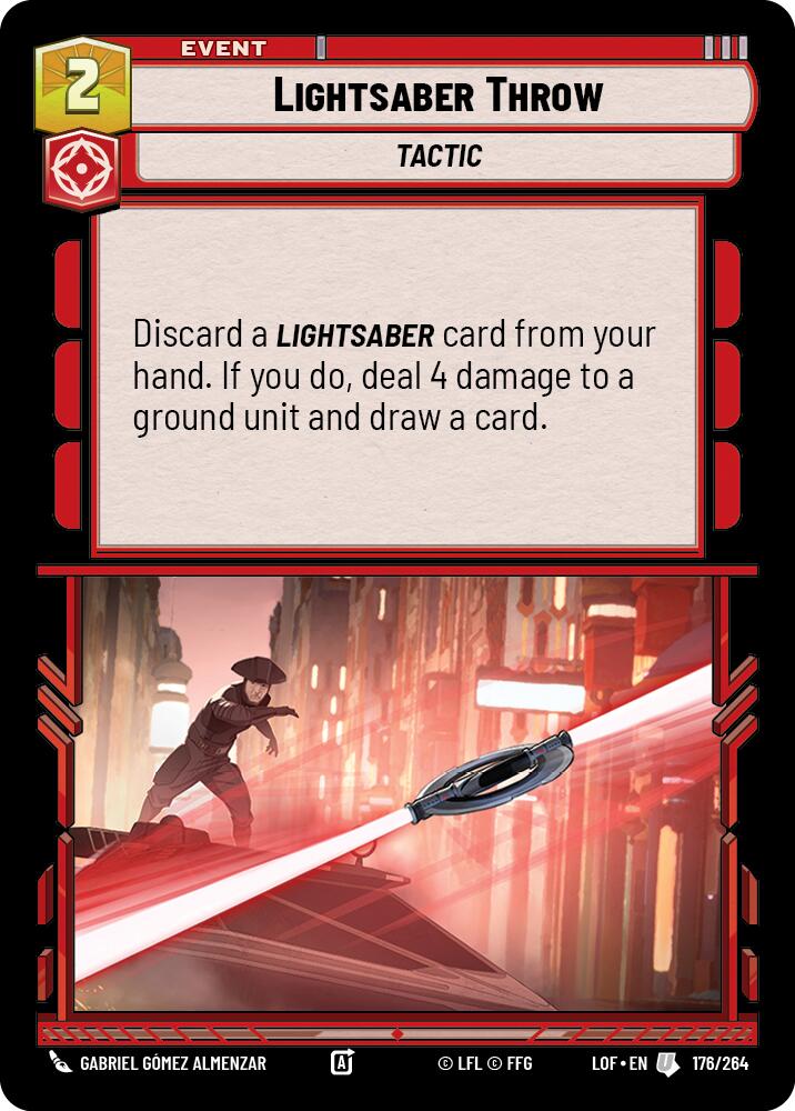 Lightsaber Throw (176/264) (176/264) [Legends of the Force] | Deep Dive Games St. Marys