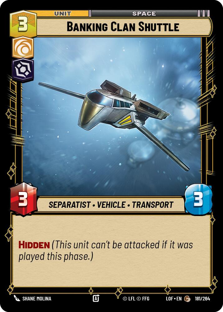 Banking Clan Shuttle (181/264) (181/264) [Legends of the Force] | Deep Dive Games St. Marys