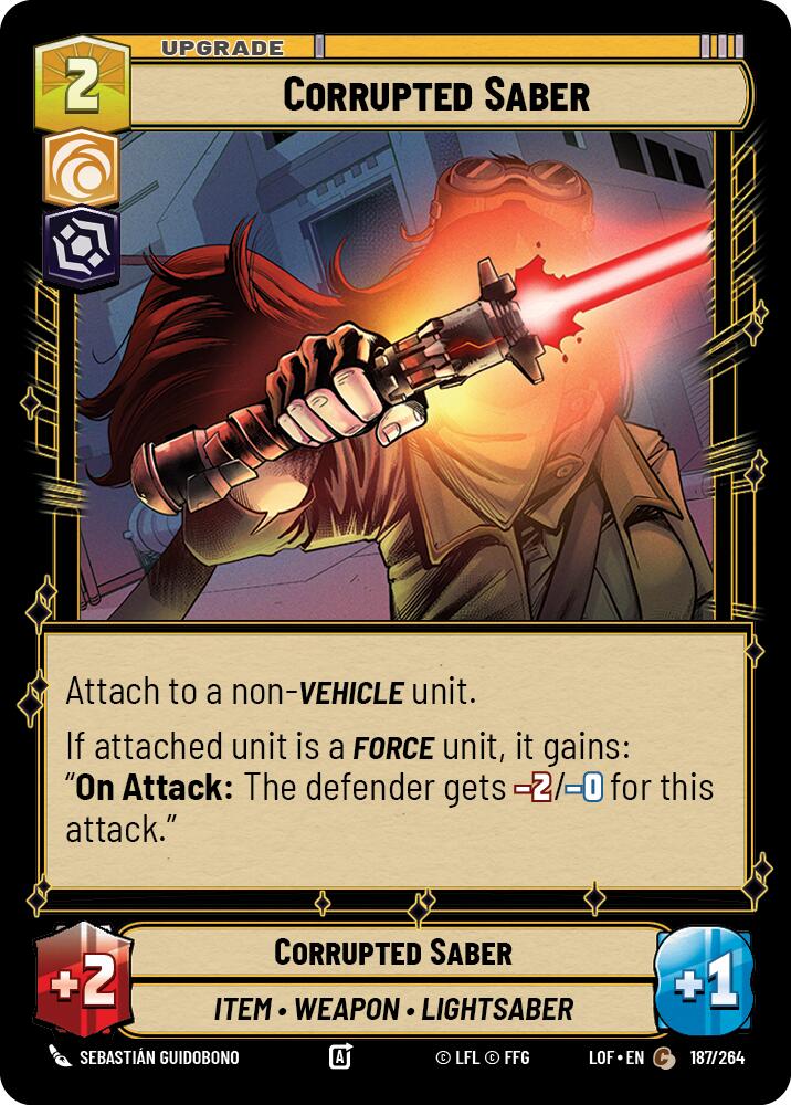 Corrupted Saber (187/264) (187/264) [Legends of the Force] | Deep Dive Games St. Marys