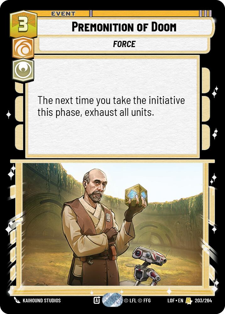Premonition of Doom (203/264) (203/264) [Legends of the Force] | Deep Dive Games St. Marys