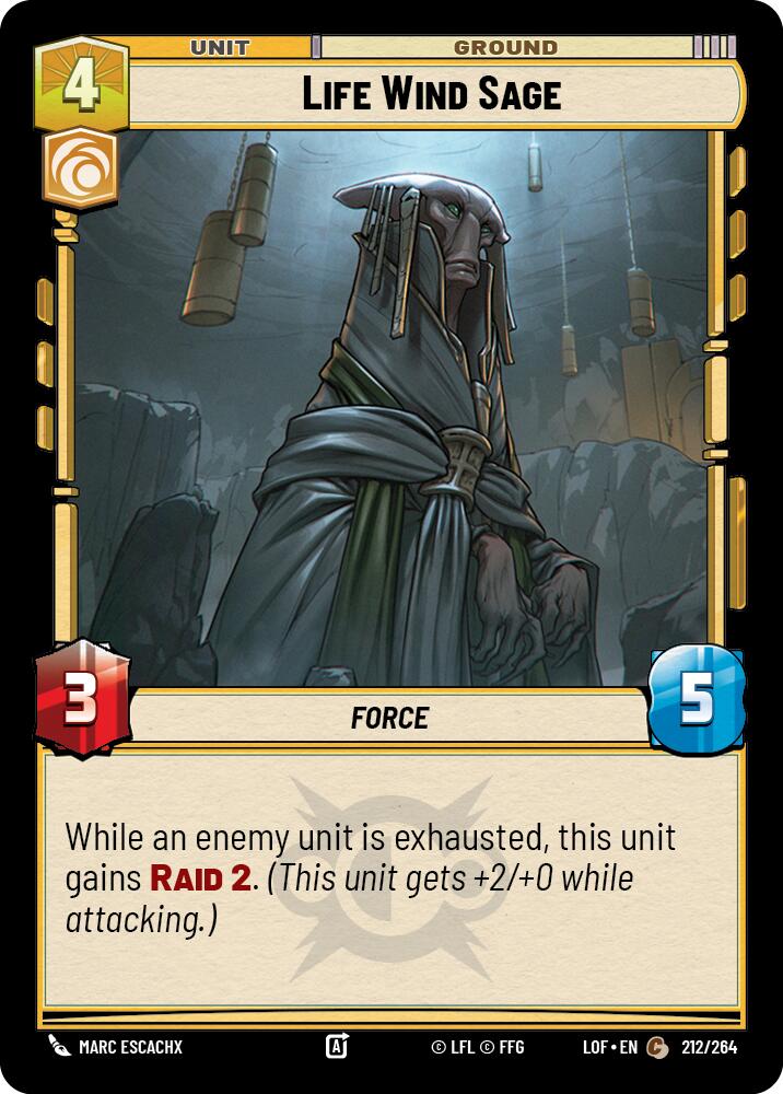 Life Wind Sage (212/264) (212/264) [Legends of the Force] | Deep Dive Games St. Marys