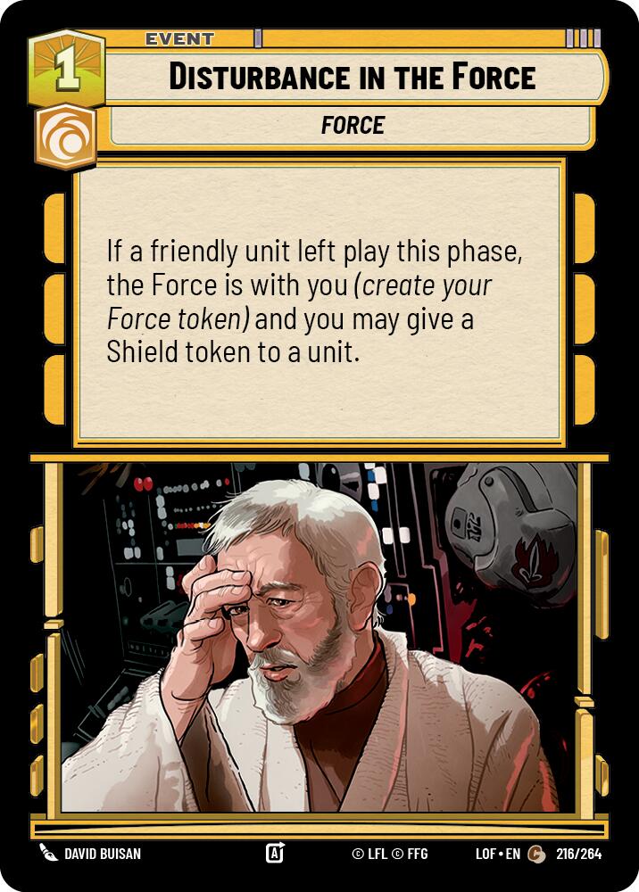 Disturbance in the Force (216/264) (216/264) [Legends of the Force] | Deep Dive Games St. Marys