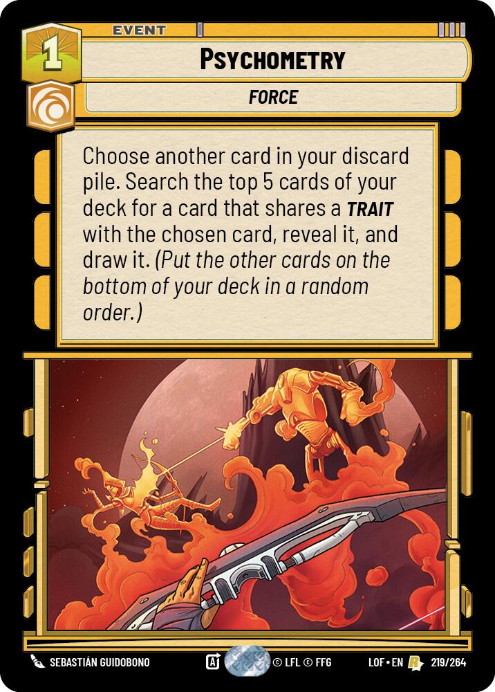 Psychometry (219/264) (219/264) [Legends of the Force] | Deep Dive Games St. Marys