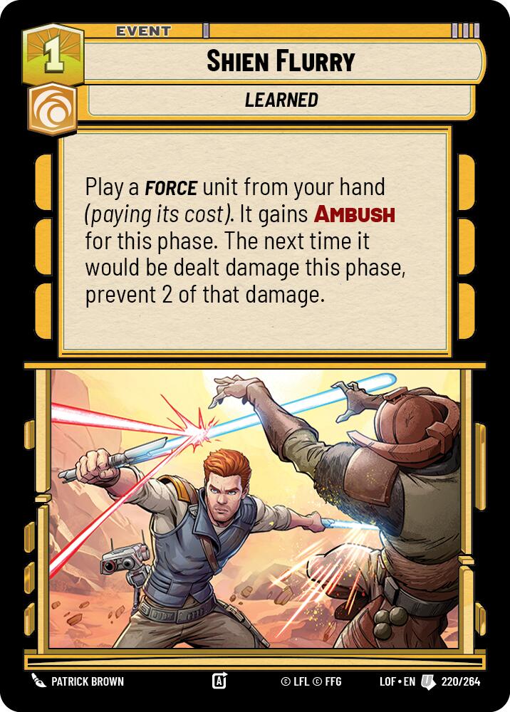 Shien Flurry (220/264) (220/264) [Legends of the Force] | Deep Dive Games St. Marys