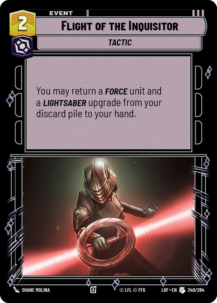 Flight of the Inquisitor (240/264) (240/264) [Legends of the Force] | Deep Dive Games St. Marys