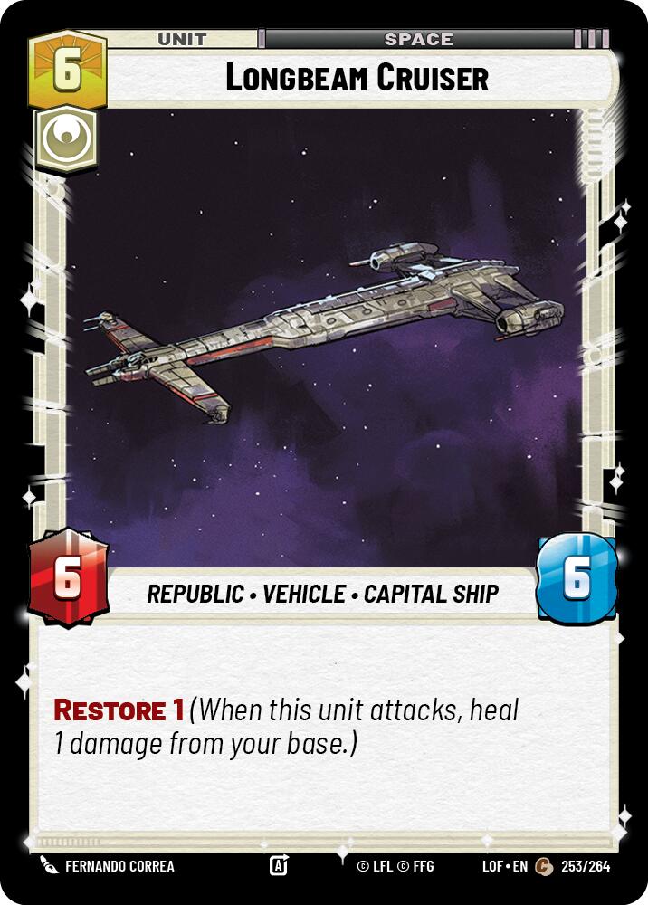 Longbeam Cruiser (253/264) (253/264) [Legends of the Force] | Deep Dive Games St. Marys
