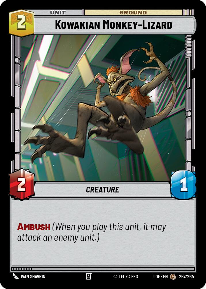 Kowakian Monkey-Lizard (257/264) (257/264) [Legends of the Force] | Deep Dive Games St. Marys