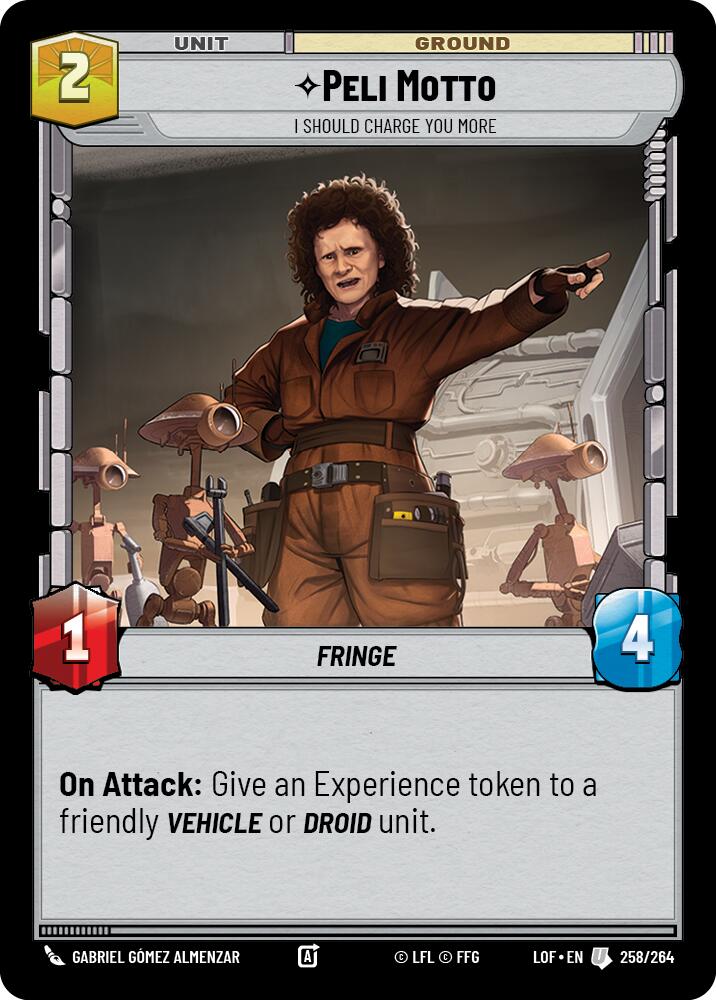 Peli Motto - I Should Charge You More (258/264) (258/264) [Legends of the Force] | Deep Dive Games St. Marys